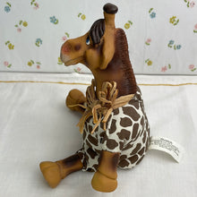 Load image into Gallery viewer, Stretch Sitting Giraffe Bean Bag by Russ Berrrie, The Country Folks