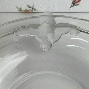 Savior Vivre Crystal Glass Decorative Bowl with Frosted Handles, Made in W Germany