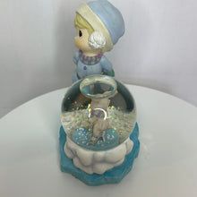 Load image into Gallery viewer, Precious Moments - Boy Skating with Bunny Snow Globe Figurine