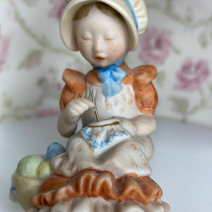 Holly Hobbie, "A Touch of Kindness" Porcelain Figurine, Miniatures Collection Series IV, 1979