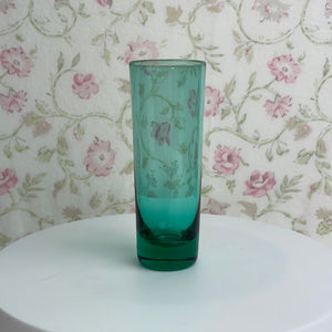 Vintage Round Bottom Shot Glasses, Set of 4 Multicolored Cordial Glasses