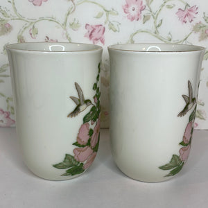 Vintage Hummingbird Mug by Otagiri Japan, Vintage Tea Mugs - Set of 2