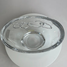 Load image into Gallery viewer, Vintage Teleflora Lead Crystal Bowl Vase with Engraved Hearts