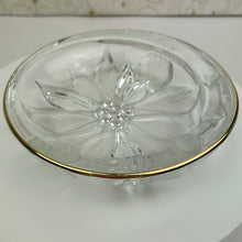 Load image into Gallery viewer, Vintage Mikasa Studio Nova Crystal Round Candy/Nut dish with Poinsettia Relief