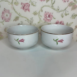 Vintage Demi Tasse Cups Arabia Suomi of Finland Floral Pattern - Set of 2