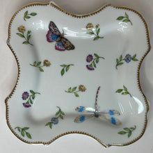 Load image into Gallery viewer, Vintage I. Godinger &amp; Co Primavera Butterfly/Botanical Gardens Square Bread Plates, Set of 2