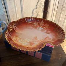 Load image into Gallery viewer, Haviland &amp; Company Limoges France Rare Red, Pink and Gold Floral Candy Dish