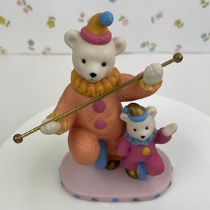 Avon Collectibles Magnificent Circus Bears Collection, Unicycling Bears, Ulysses The Unicyclist