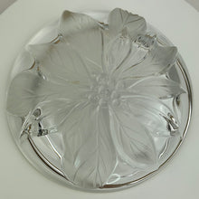 Load image into Gallery viewer, Vintage Mikasa Studio Nova Crystal Round Candy/Nut dish with Poinsettia Relief