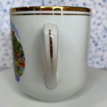 Load image into Gallery viewer, Vintage Salzburg Austria Souvenir Coffee Mug with Gold Rim and Holy Roman Empire, European Palaces and Castles