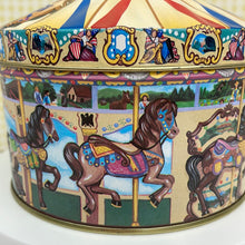 Load image into Gallery viewer, Hershey&#39;s Hometown Series Canister #13, Hersheypark Carrousel Round Tin