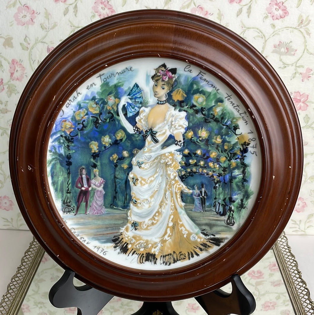 Henri D’Arceau Limoges Collector's Plate - Sarah en Tournure La Femme Tentation