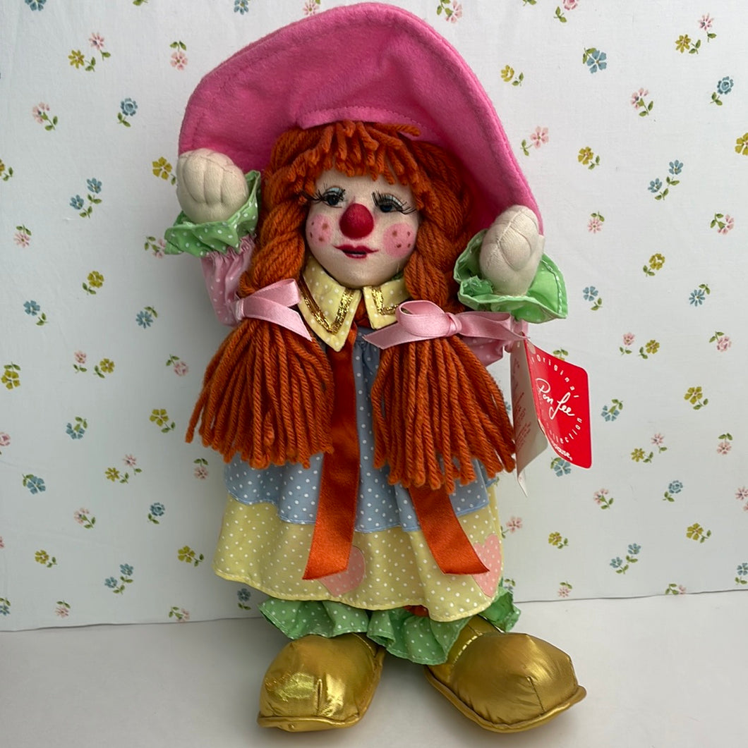 Vintage Ron Lee Applause Clown Doll - Candy Apple w Original Tag