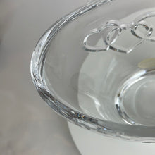 Load image into Gallery viewer, Vintage Teleflora Lead Crystal Bowl Vase with Engraved Hearts