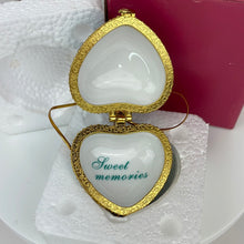 Load image into Gallery viewer, Valerie Parr Hill - Heart Felt Blessings, Puffed Porcelain Heart Shaped Trinket Box