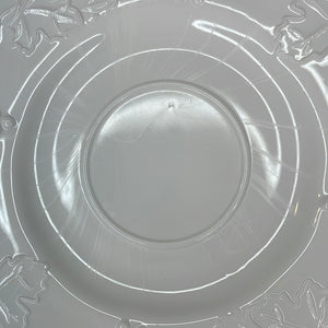 Vintage Milk Glass Teacup and Saucer Set, Grapes and leaves Harvest pattern, Indiana Glass
