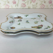 Load image into Gallery viewer, Vintage I. Godinger &amp; Co Primavera Butterfly/Botanical Gardens Square Bread Plates, Set of 2