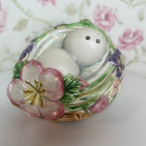 Fitz and Floyd Garden Rhapsody Salt and Pepper Shakers, Easter Eggs Spring Decor - Sold Seperately