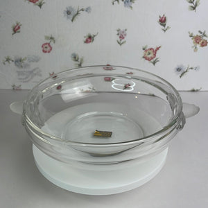 Savior Vivre Crystal Glass Decorative Bowl with Frosted Handles, Made in W Germany