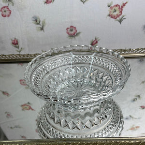 Vintage Anchor Hocking Wexford Pattern Clear Glass Berry Dessert Bowl