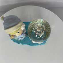 Load image into Gallery viewer, Precious Moments - Boy Skating with Bunny Snow Globe Figurine