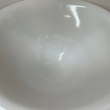 Load image into Gallery viewer, Vintage E.O. Brody White Milk Glass Sawtooth Edge, Star Pattern Vase