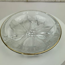 Load image into Gallery viewer, Vintage Mikasa Studio Nova Crystal Round Candy/Nut dish with Poinsettia Relief