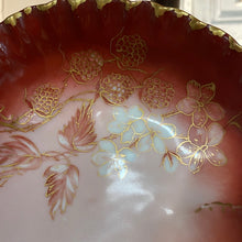 Load image into Gallery viewer, Haviland &amp; Company Limoges France Rare Red, Pink and Gold Floral Candy Dish