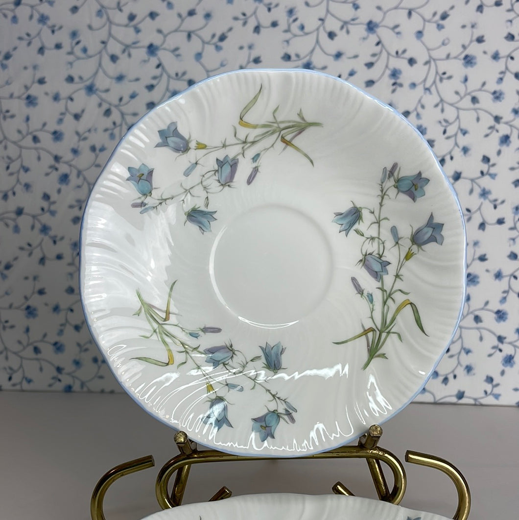 Queen's Fine Bone China Blue Harebell Saucers, Rosina China Co and 