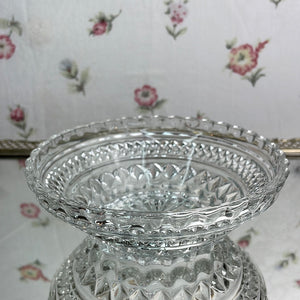 Vintage Anchor Hocking Wexford Pattern Clear Glass Berry Dessert Bowl