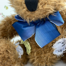 Load image into Gallery viewer, Laurell&#39;s Attic - “TYLER” Patchwork Bear, Stuffed Animal Plush Teddybear, Patches Soft Plushie Toy