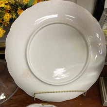 Load image into Gallery viewer, Large Hand Painted Scalloped Edge Floral Plate with gold Trim