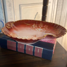 Load image into Gallery viewer, Haviland &amp; Company Limoges France Rare Red, Pink and Gold Floral Candy Dish