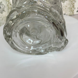 Vintage Avon Paul Revere Candle Holder, Clear Glass American Revolution Americana Decor
