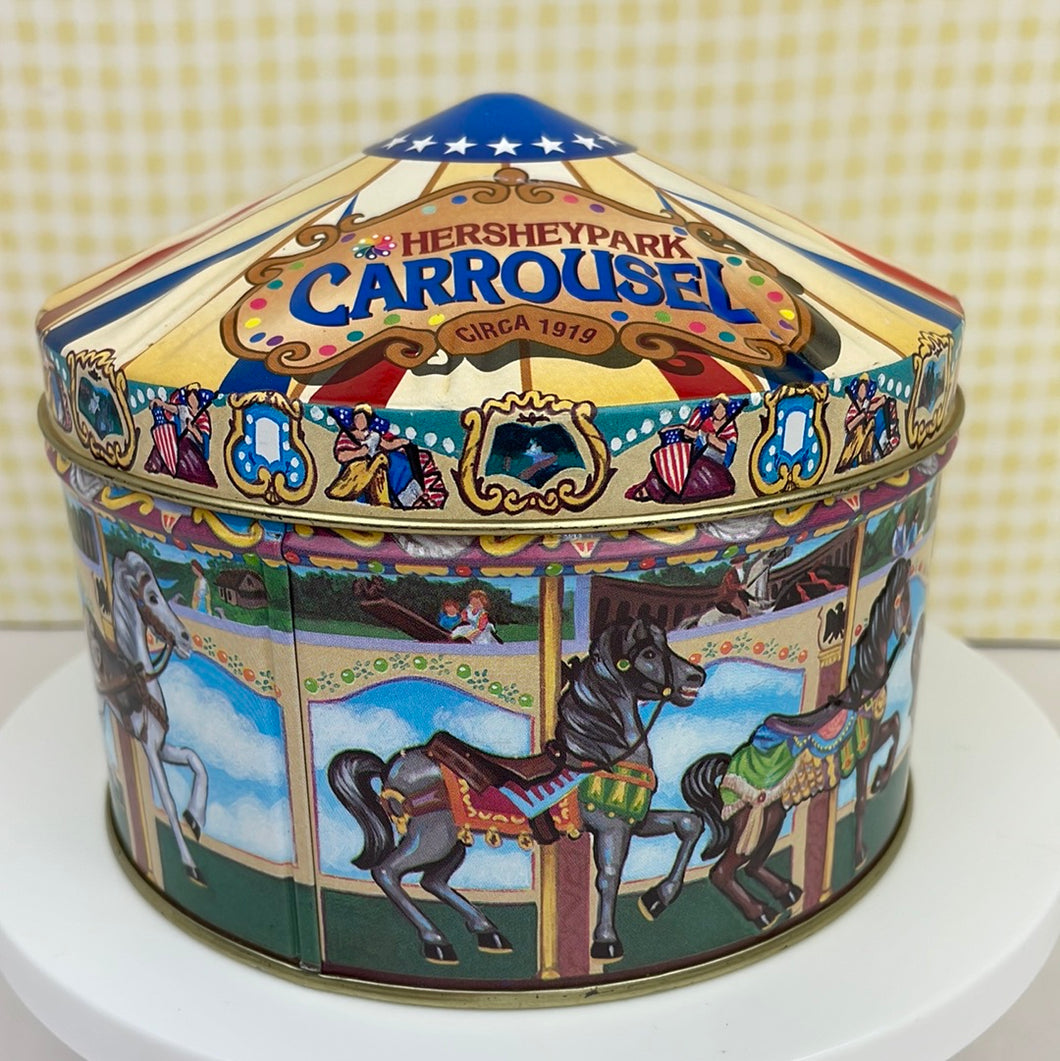 Hershey's Hometown Series Canister #13, Hersheypark Carrousel Round Tin