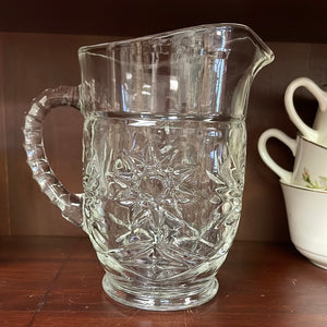 Small Anchor Hocking Milk/Cream Pitcher with Star of David Pattern