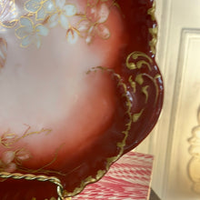 Load image into Gallery viewer, Haviland &amp; Company Limoges France Rare Red, Pink and Gold Floral Candy Dish