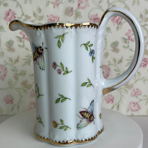 Vintage I. Godinger & Co Primavera Butterfly/Botanical Gardens Pitcher