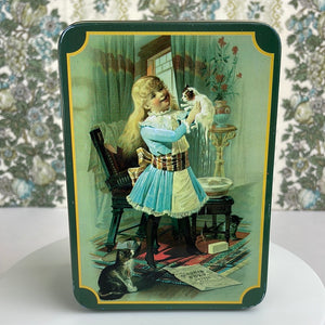 Dingman Soap Reproduction Tin with Little Girl and Kittens