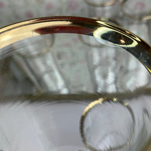 Load image into Gallery viewer, Vintage Blown Glass Mugs with Loop Handles and Gold Rim - Set of 6 Irish Coffee Mugs
