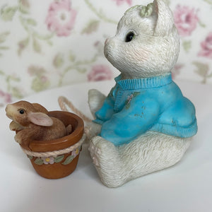 Collectible Calico Kittens figurine “Some Bunny To Love You”