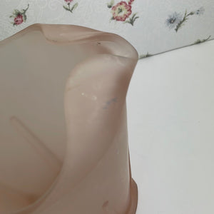 Vintage Pink Frosted Satin Patio Pitcher with Ice Lip by Tiara Exclusives Indiana Glass