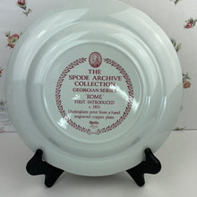 Load image into Gallery viewer, Spode Archive Collection Georgian Series &#39;Rome&#39; Plate, Red/Cranberry and White Porcelain Collectible Plate
