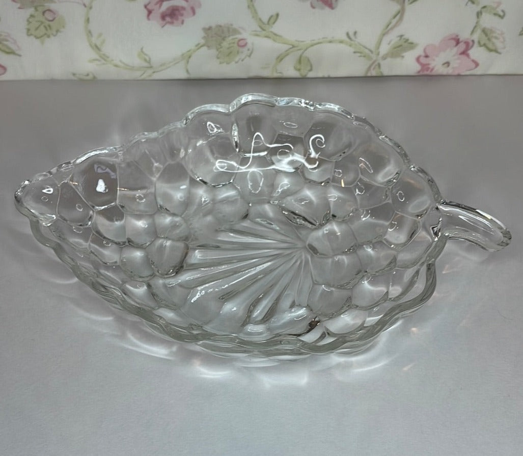 Federal Glass Grape Candy/Trinket Dish or Relish Tray