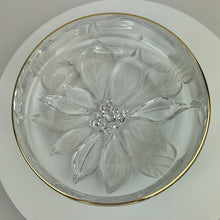 Load image into Gallery viewer, Vintage Mikasa Studio Nova Crystal Round Candy/Nut dish with Poinsettia Relief