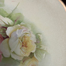 Load image into Gallery viewer, Large Hand Painted Scalloped Edge Floral Plate with gold Trim