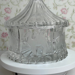 Crystal Legends by Godinger Circus Tent Lidded Candy Dish, Made in Poland