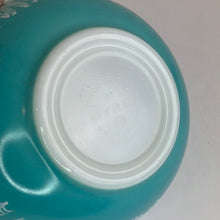 Load image into Gallery viewer, Blue Turquoise and White Pyrex Amish Butterprint Cinderella Mixing Bowls - Set of 4