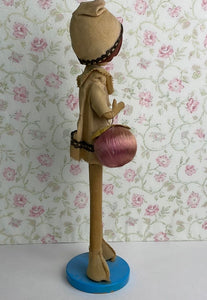 Vintage Bradley Mod Doll with Big Eyes and Brown Hair