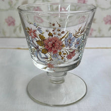 Load image into Gallery viewer, Vintage Floral Footed Juice Glasses/Sherbert Cups - Set of 3